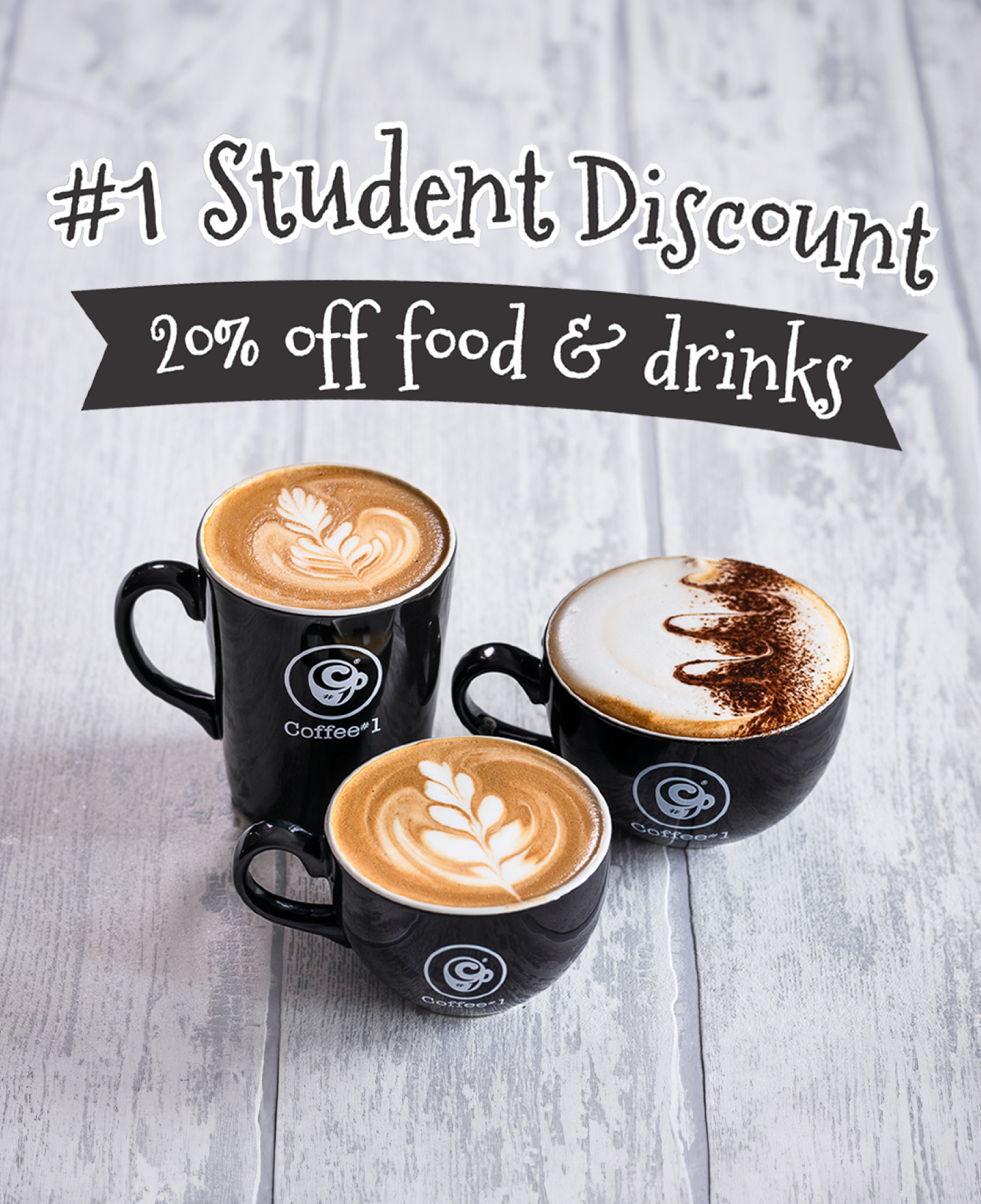 Featured image for “Exclusive Student Discount at Coffee#1”