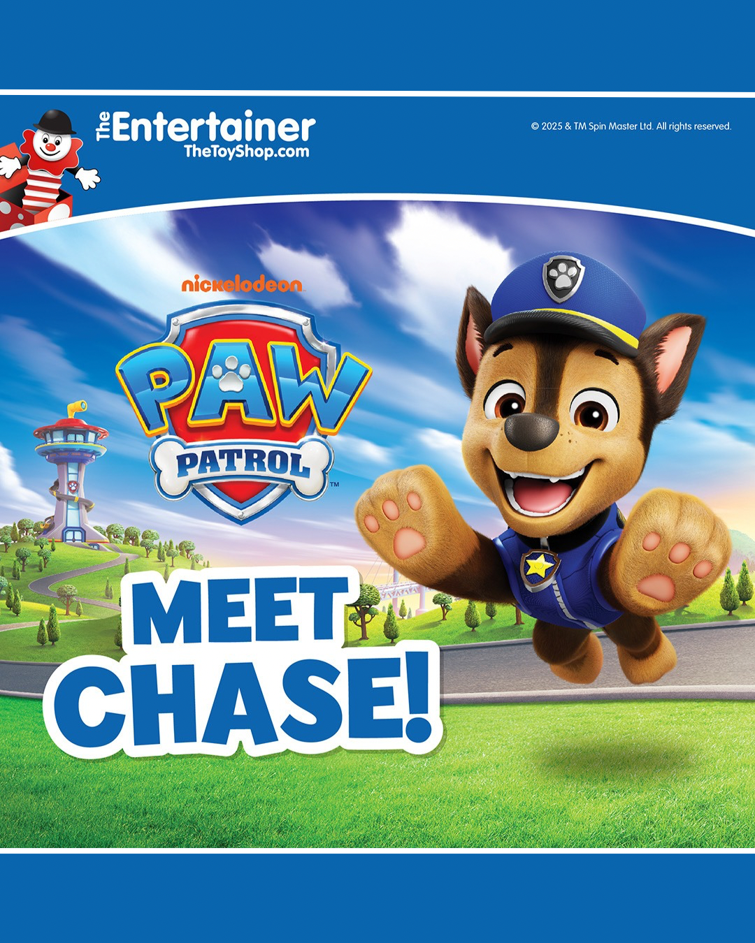 Featured image for “Meet Chase from PAW Patrol at The Entertainer! 🐾”