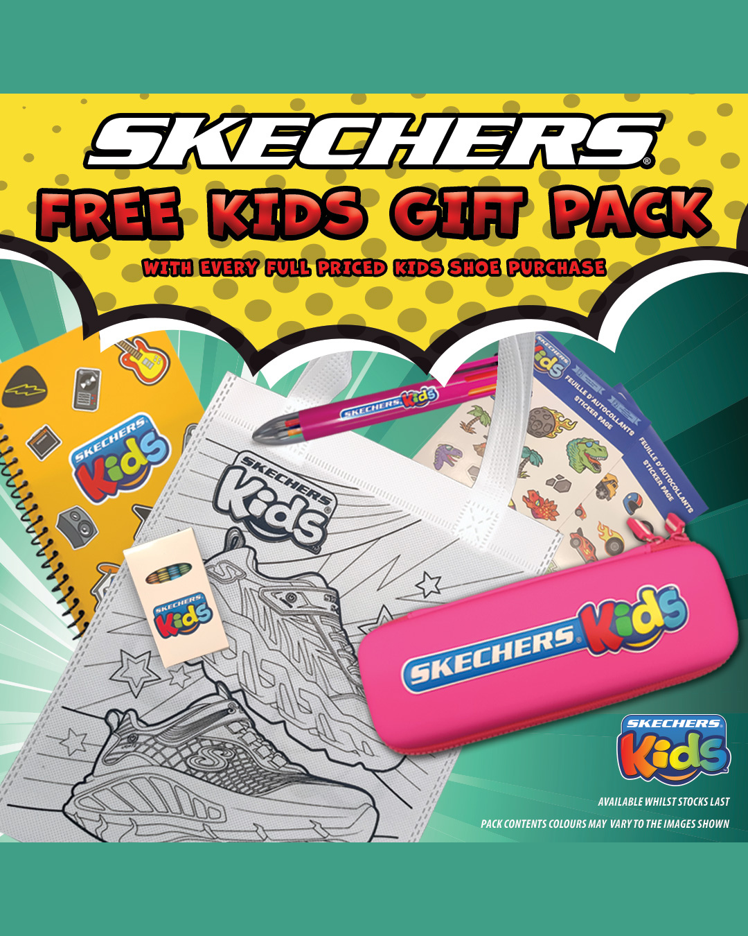Featured image for “Free Kids’ Gift Pack at Skechers”